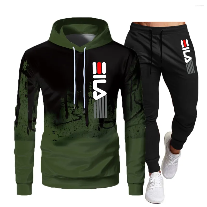 Heren Trainingspakken 2024 Merk Herfst En Winter Hoodie Pak Mode Broek Casual Jogging Sportkleding Sweatshirt W