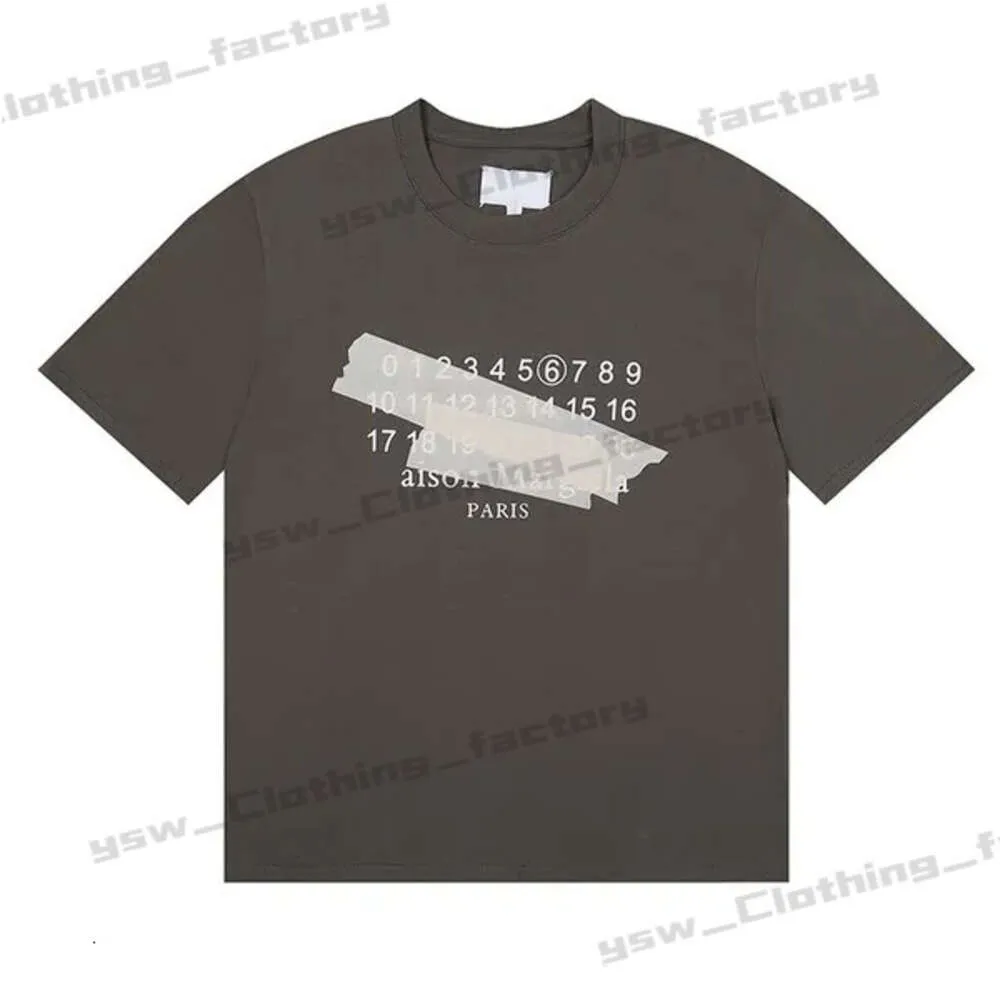 Sommer Margiela Style Masking Tape Digitaldruck MM6 Kurzarm T-Shirt für Männer und Frauen Paar Lose Maison Mihara Hellstar Shirt Essentialsweatshirt 105