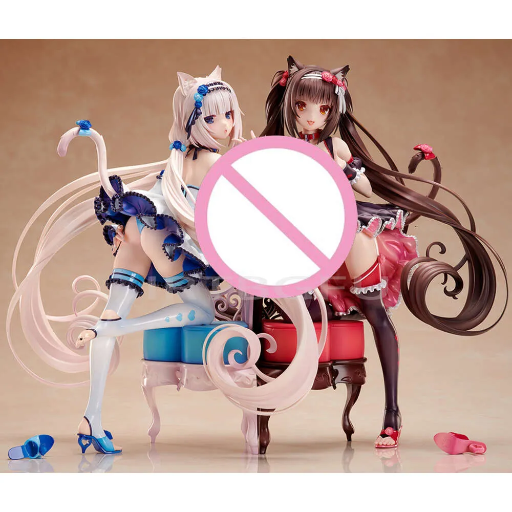 애니메이션 만화 23cm 바닐라 chocola nekopara vol.1 Soleil 오픈 1/6 일본 애니메이션 PVC 액션 피겨 장난감 게임 수집 가능한 모델 인형