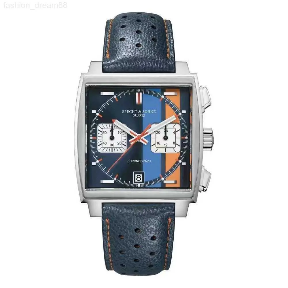 DHgate High Quality Quartz Movement Mens Monaco Series Watch with Multi Functional Precision Steel and Leather Band Watches