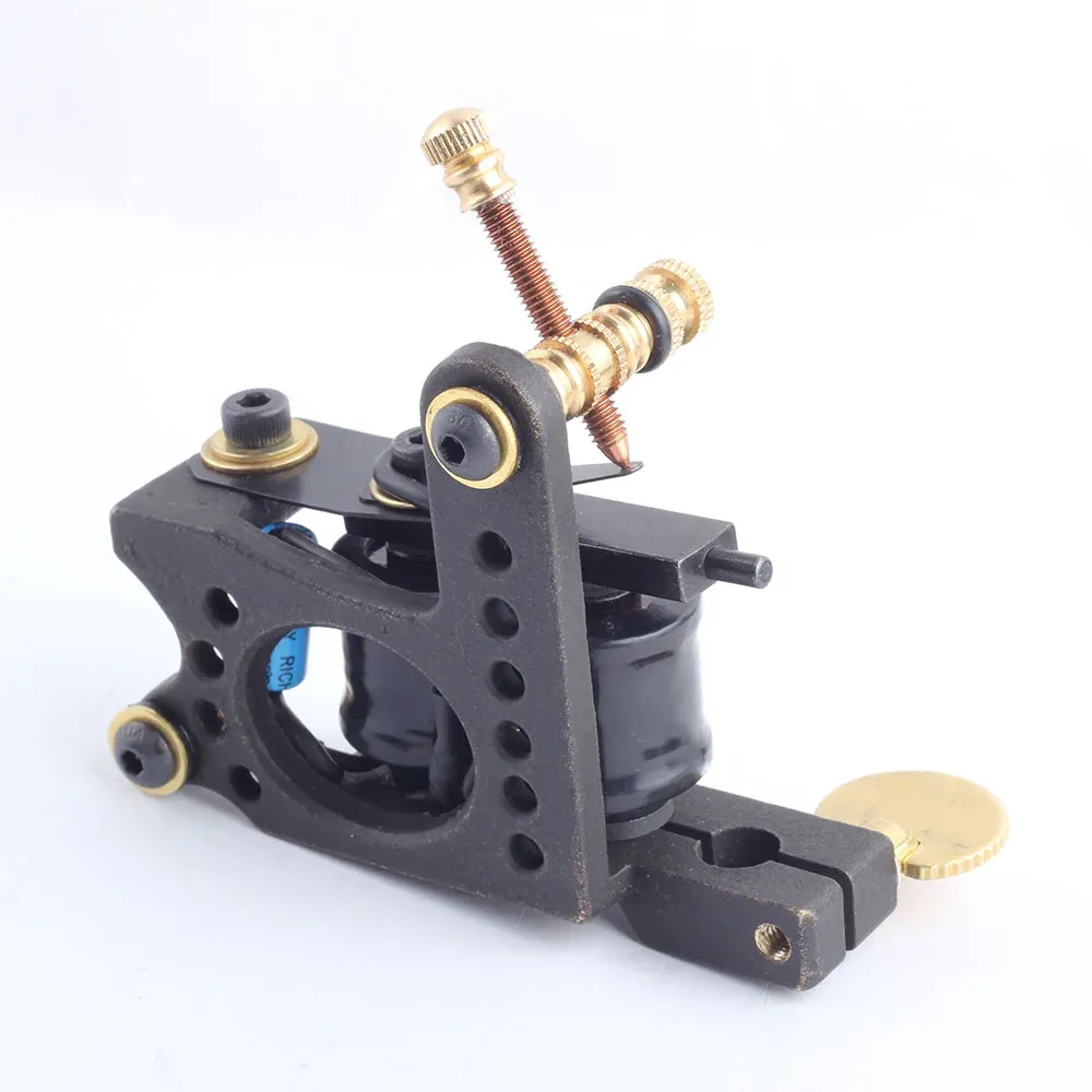 Guns Professional Tattoo Tools Tattoo Machine 10 Wrap Coils Copper Frame Liner Tattoo Machine Body Art