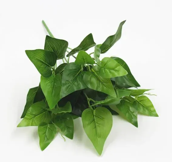 Simulated green lotus plant wall green plant wall matching leaves small 7 chicken heart leaves W1219