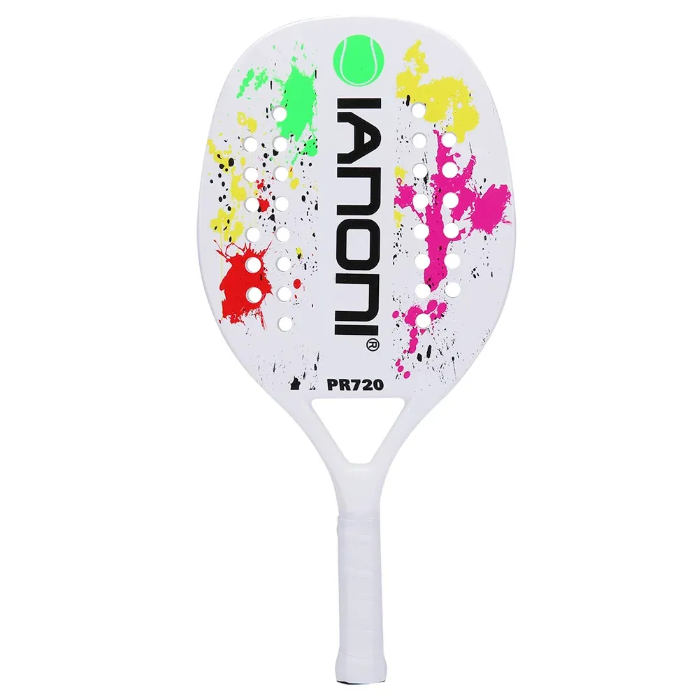 Strandtennisracket, kolfiberkorg ansikte med Eva Memory Foam Core Beach Tennis Racket