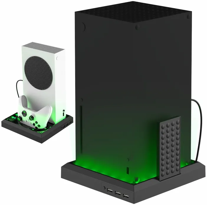 2024 RGB Xbox 시리즈 X/S 콘솔 분위기 조명 효과 RGB Seven Color Luminous Light Base Stand 게임 액세서리 용 LED 조명