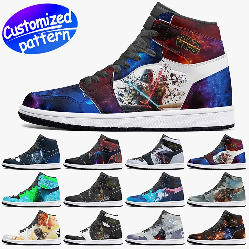 designer schoenen Aangepaste schoenen ster heren damesschoenen GAI sciencefictionfilm basketbalschoenen sneakers Klassiek Wit Zwart wars trainers buitensporten 36-48