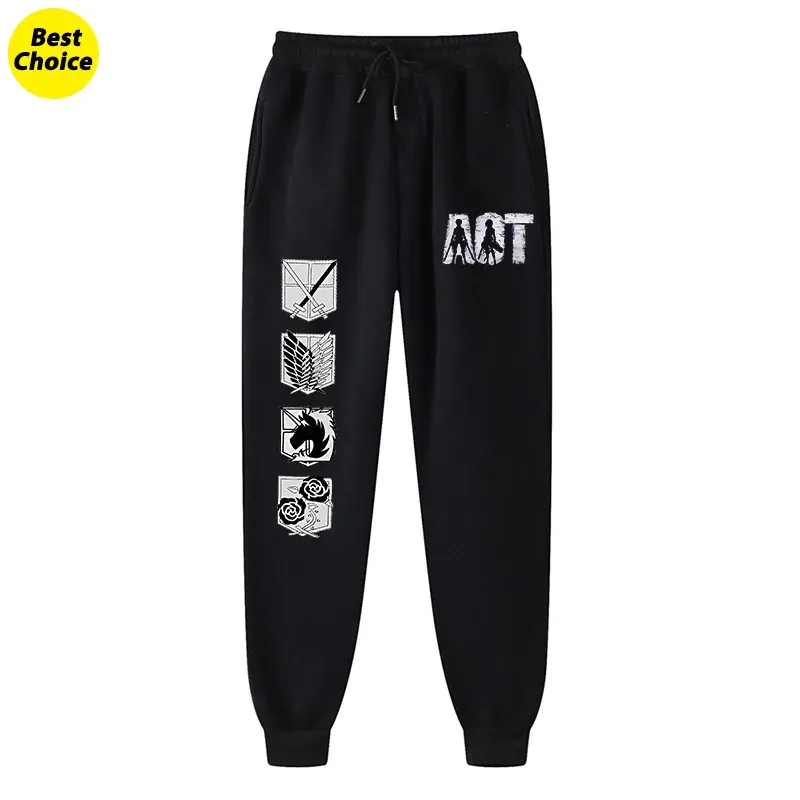 Pants Anime Attack na Titan Print Presspants for Men Athletic Running Joggers Spodne