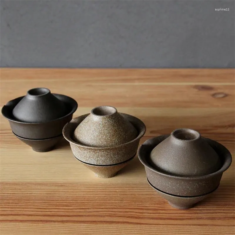 Teaware Sets Japanese Ceramic Teacup Tea Set Portable Travel 1 Pot 2 Cups Home Office Water Mug Vintage Gaiwan Drinkware