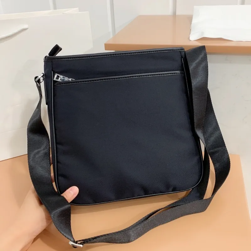 Pastas masculinas sacos de ombro preto pasta de náilon grande capacidade crossbody saco moda cruz corpo bolsos com zíper qualidade superior