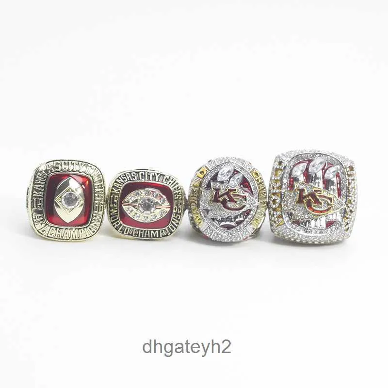 KVLR Bandringen 2023 Kansas Chief Super Bowl Champion Ring Set 4 stuks 1966 1969 2019 2023 Vpij