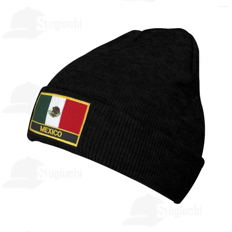 Berets Mexico Country Brodery Logo Men Women Unisex Sticked Hat Winter Autumn Beanie Cap varm motorhuv