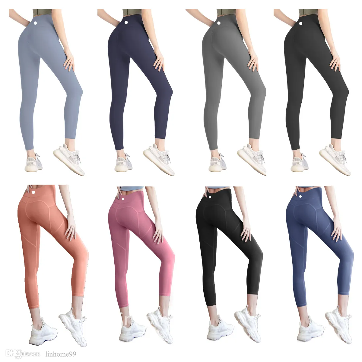 LL 2023 Yoga Lu Align Leggings Femmes Shorts Pantalons courts Tenues Lady Sports Dames Exercice Fitness Wear Filles Courir Gym Slim Fit Y0P1