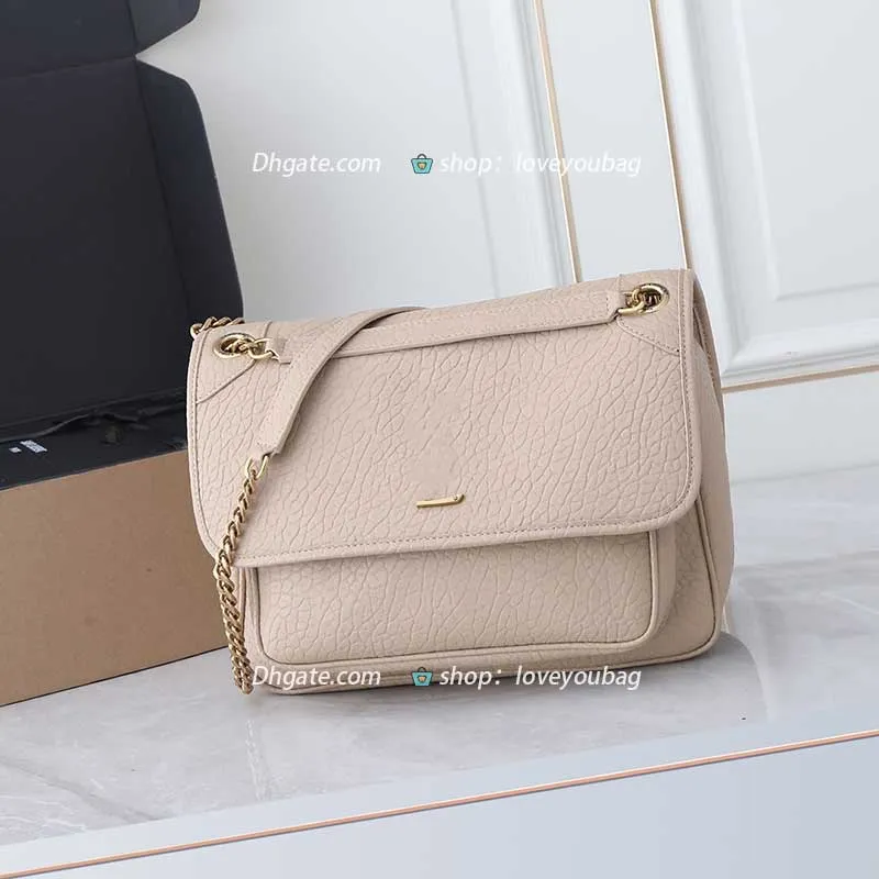 Ladies Fashion Designe Luxury NIKI Vintage Crinkled Leather Chain Bags Shoulder Bag Crossbody TOTE Handbag TOP Mirror Quality 498883 633158 633160 Pouch Purse