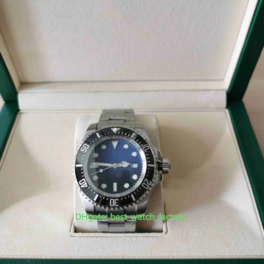Sprzedawanie wersji V5 najwyższej jakości zegarki 44 mm Sea-Dweller 116660 D-Blue Ceramic Sapphire Asia 2813 Ruch MECHANical Automatic288t