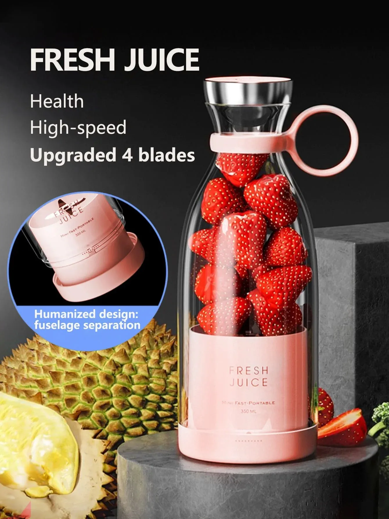 Presse-agrumes électrique Mini mélangeur portable Mélangeurs de fruits Extracteurs de fruits Multifonction Fabricant de jus Machine Mélangeur Smoothies Mélangeur 240220