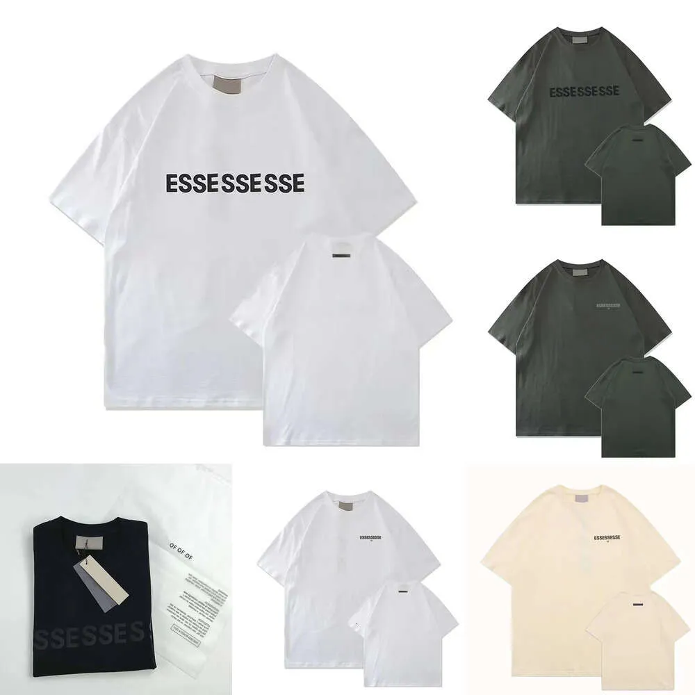 Esse Tshirt Mens Designer T قمصان الصيف الأزياء Simplesolid الحرف الأسود الطباعة