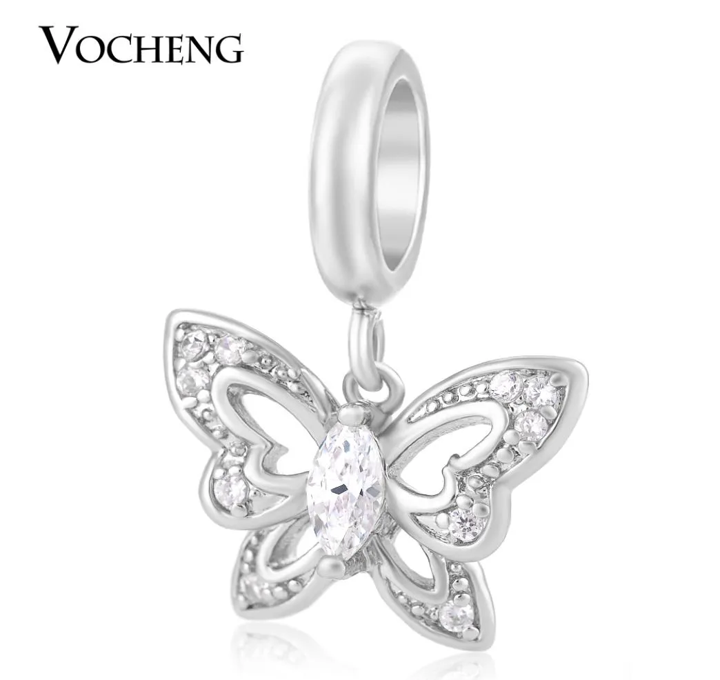 Vocheng Endless Charms 3 färger Armband Charm inlaid CZ Stone Brass Material Non -Fading Butterfly utbytbara smycken VC1469486142