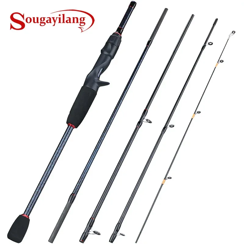 Rods Sougayilang 1.82.4M Lure Fishing Rod 5 Section Ultralight Weight Spinning /Casting Fishing Rod for Travel Fishing Tackle Pesca