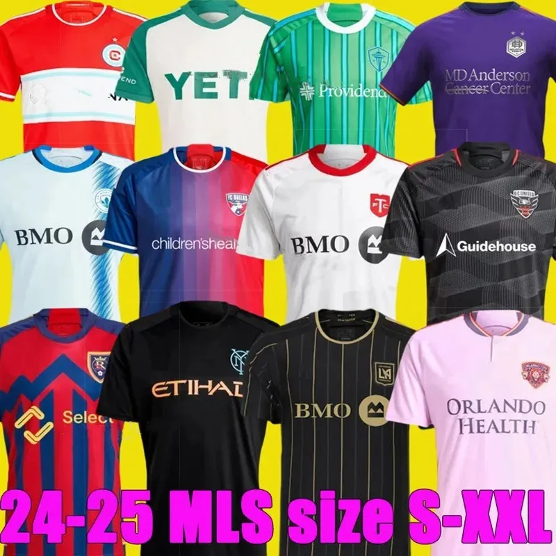 24 25 MLS NYCFC Austin ATLANTA FC Camisas de futebol UNITEDs Houston Dynamo Montreal Nova York 2024 Cidade Toronto Seattle Sounders Chicago LAFC Dallas DC Camisas de futebol