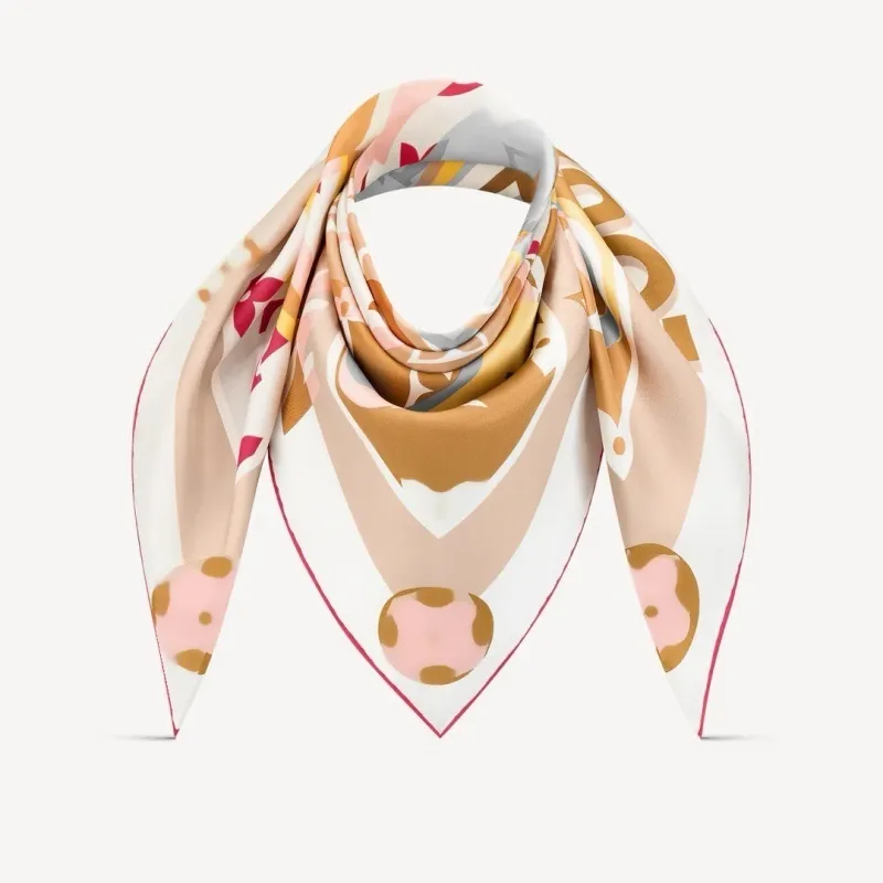 Mode kvinnor halsduk designer silkes halsduk lyx sjal små rutor högkvalitativa turbans huvud halsdukar fyrkantiga bandeaus pannband för kvinnor män 90*90 cm