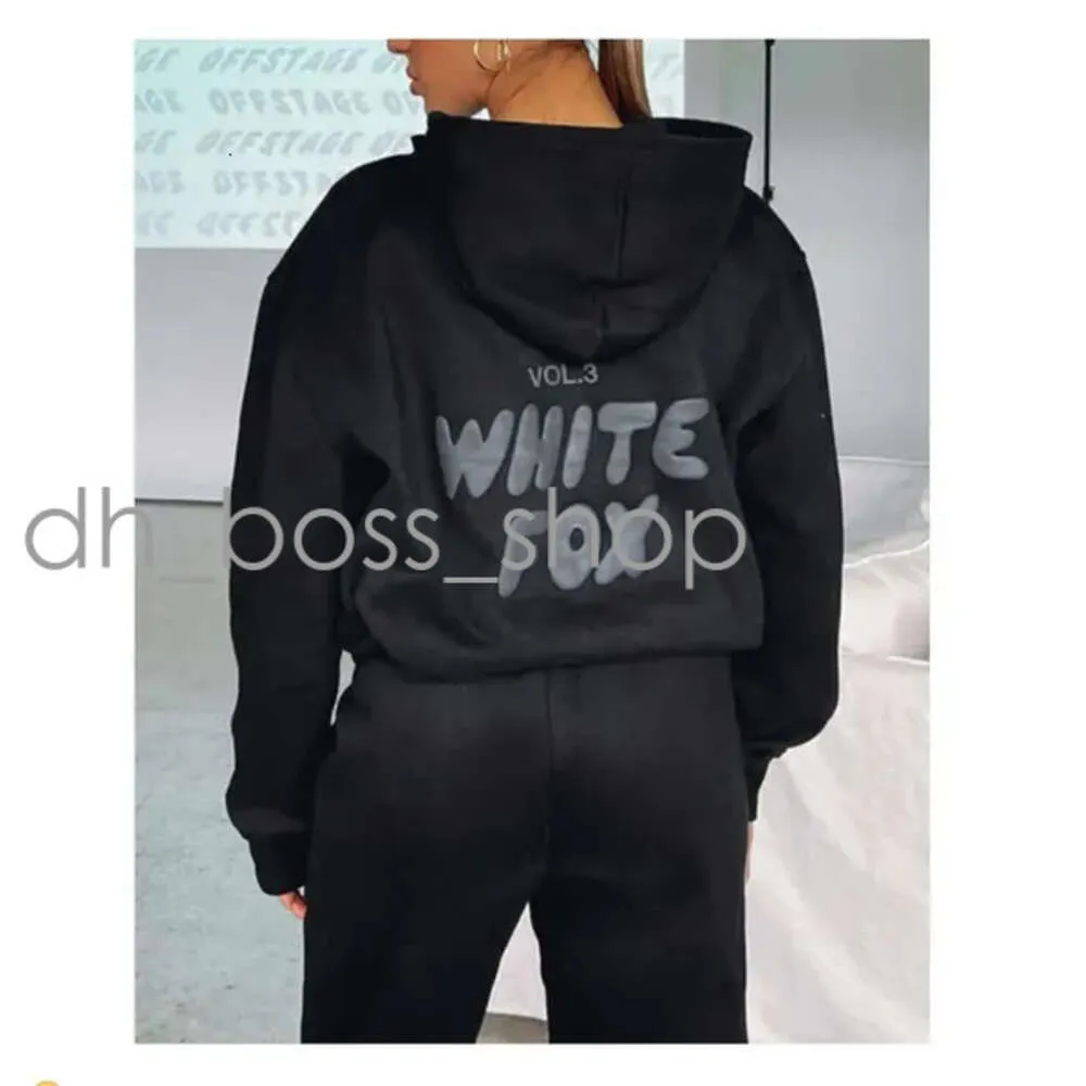 Designer Sportswear White Fox Hoodie Set 2 Piece Set Women's Men's Suit Sporty Long Sleeve Pullover Hooded Solid Color Tracksuit Multi-Color Sweatshirt 711