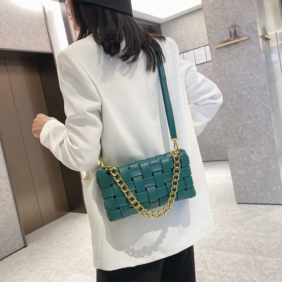 Frauen Umhängetasche Weave Design MINI Leder Umhängetaschen Für Frauen 2020 Elegante Schulter Handtaschen Weibliche Reise Sommer Totes274s