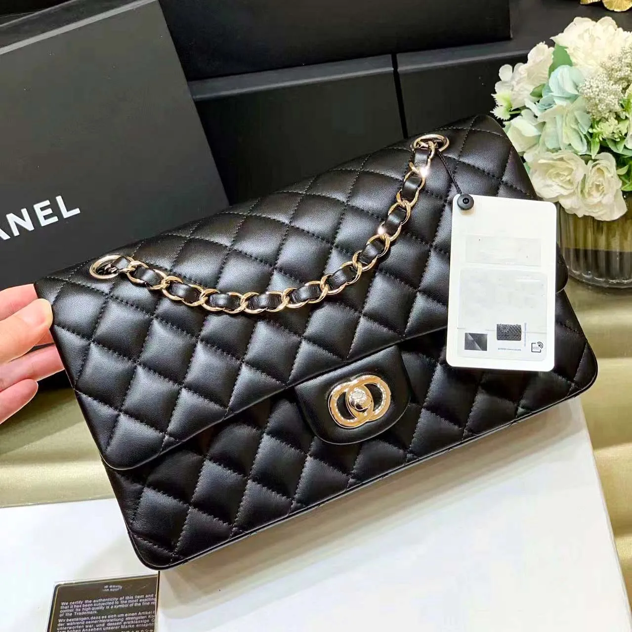 Women Chain Facs Visherer Bags Women Women Counter Bag Bags Wallet Check Velor Letters Letters Solid Hasp Weist Square Budipes Luxury Luxury