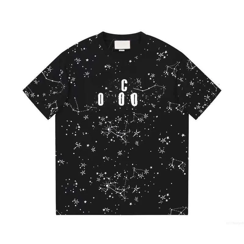 Designer 23SS New Men's Designer T-shirt Kort ärm T-shirt Herrens kvinnors tryckta skumbrev All Sky Star Paris Fashion Designer Luxury Top Designergujf