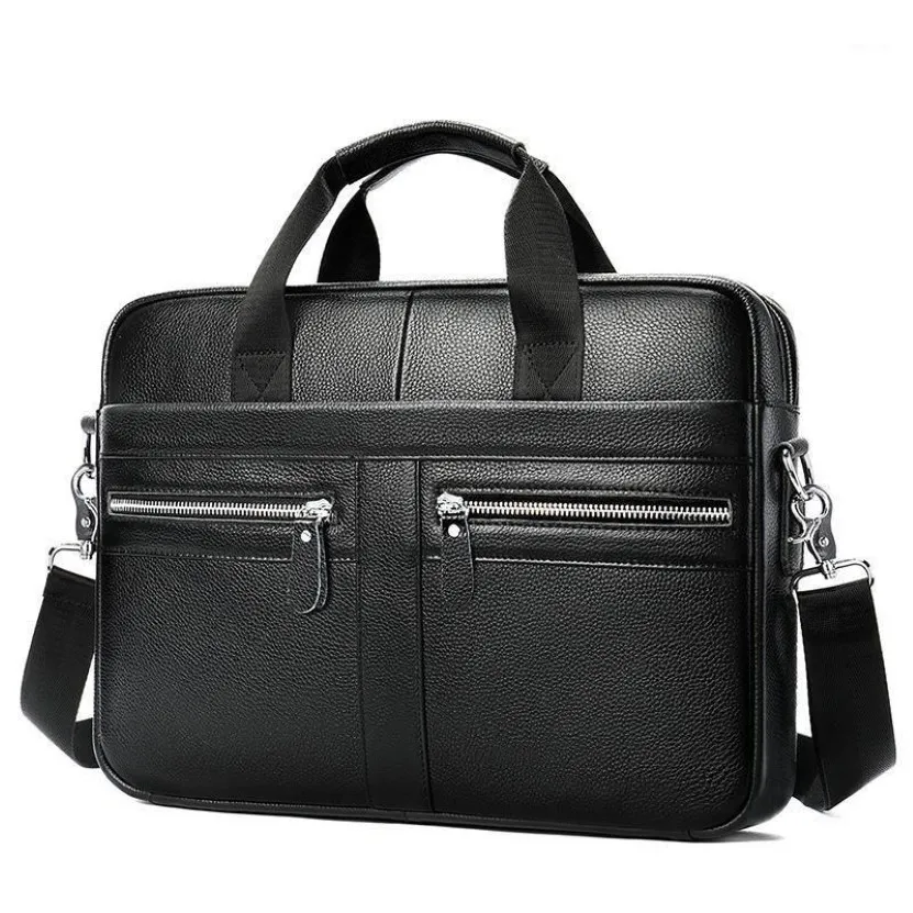 Briefcases Business Men's Large Tote Bag Genuine Leather Messenger Bags Laptop Briefcase Office For Men 20211242e