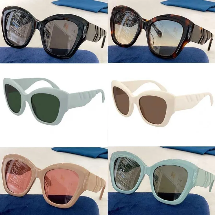 2021 Womans Cat Eye Gey Geyglases مصمم نظارة شمسية للنساء نظارة شمسية للأسماك الأسماك مرآة تصميم الساق 0808 مع ORI188T