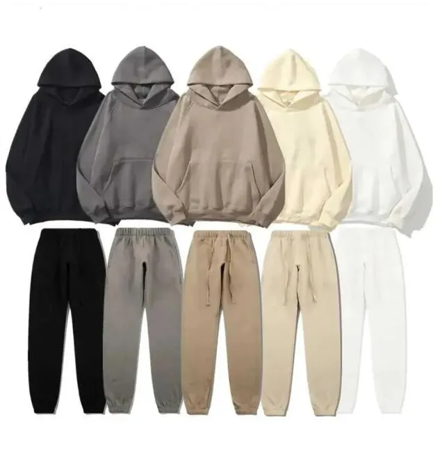 2024 Hoodies 디자이너 여성 Mens Hoodie Pant Suit 가을 겨울 풀 프린트 힙합 힙합 느슨한 스웨트 셔츠 플러시 스웨트 팬츠 바지