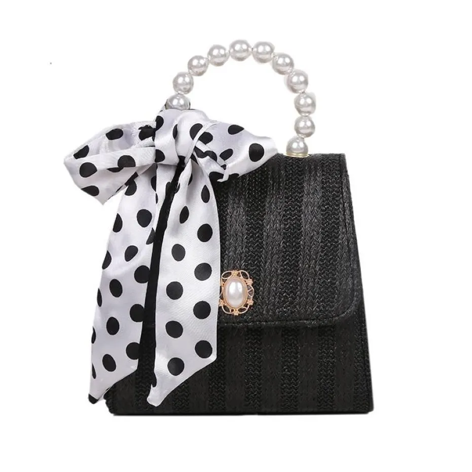 Cross Body 2021 Summer Style Fashion Retro Pearl Chain Ladies Ladies Handbag and Messenger Bag Party Universal Mini241W