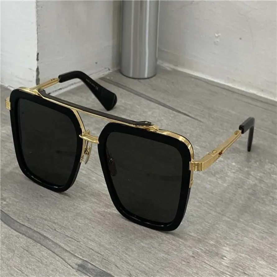 Shinny Black Gold Square Sonnenbrille Herren Square Designer Sonnenbrille Mode Sonnenbrille UV 400 Linse Brillen mit box347p