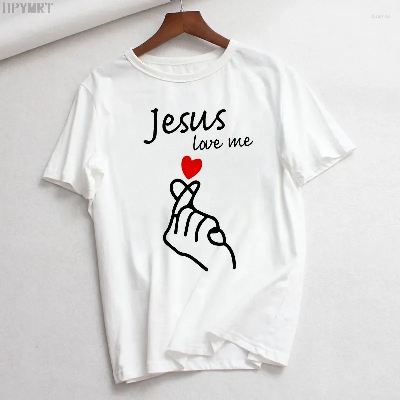 Magliette da donna estate Jesus Love Me stampa maglietta donna manica corta moda abbigliamento S camicia grafica Harajuku maglietta da donna