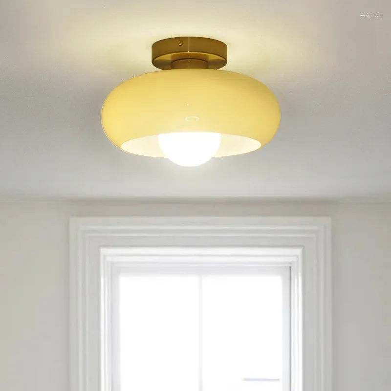 Deckenleuchten französische minimalistische Lampe kreative Eisenkunstglas Licht Korridor Eingangshalle Lampen Balkon Treppe LED LEGELTE