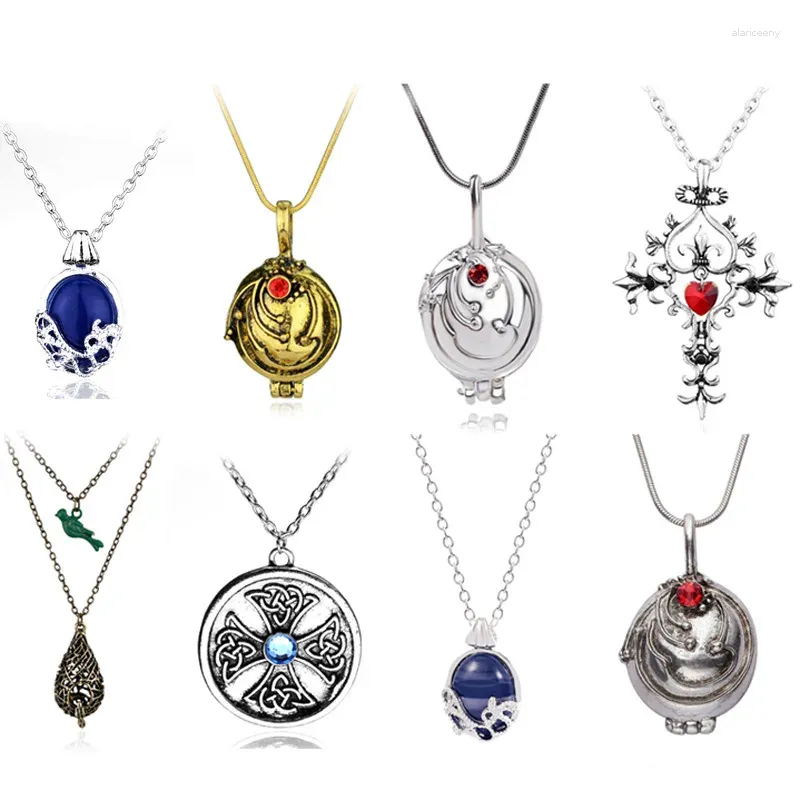 Pendentif Colliers Le Vampire Diaries Collier Mode Verveine Po Médaillon Bijoux Hommes Femmes Cadeaux De Fête De Noël