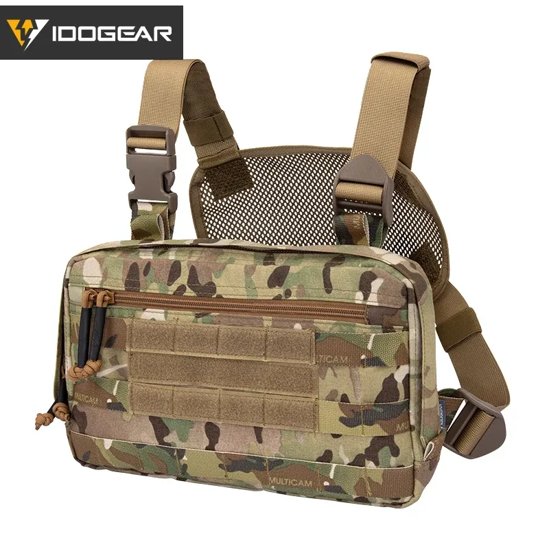 Сумки IDOGEAR Tatcical Chest Recon Bag Chest Rig MOLLE Сумка на плечо Многоцелевая военная боевая сумка EDC 3537