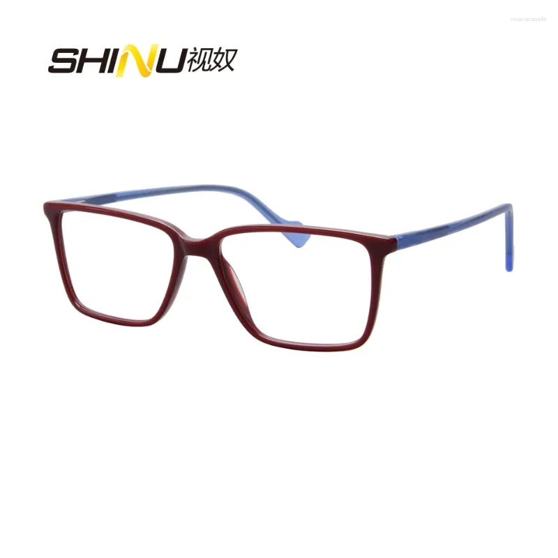 Sunglasses Frames Square Eyewear Fashion Ultra Thin Acetate Frame Eyeglasses Female Male Spectacle Clear Lens Optical Glasses SH044