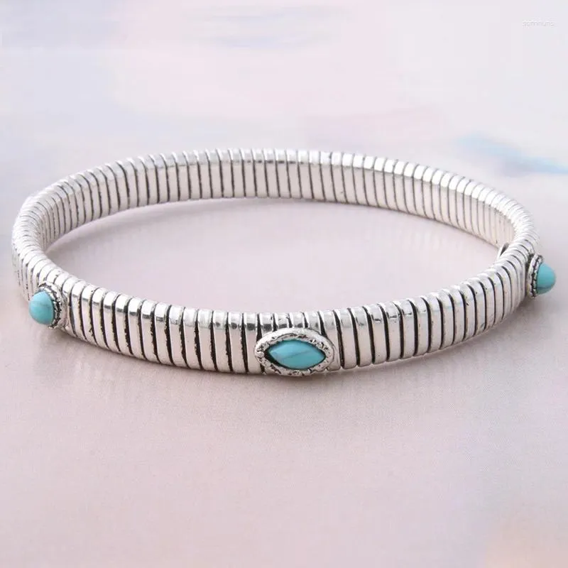 Bracelets de charme NeeFuWoFu 7mm chaîne à ressort couleur argent Bracelet cuivre De Madera Pulseira Estrela Cinco élastique