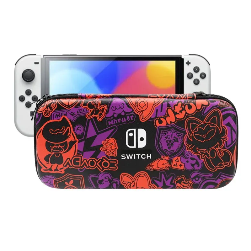 Borse Custodia protettiva per console di gioco Switch Stile scarlatto e viola 3 dimensioni Borsa protettiva Custodia protettiva per accessori per videogiochi NS