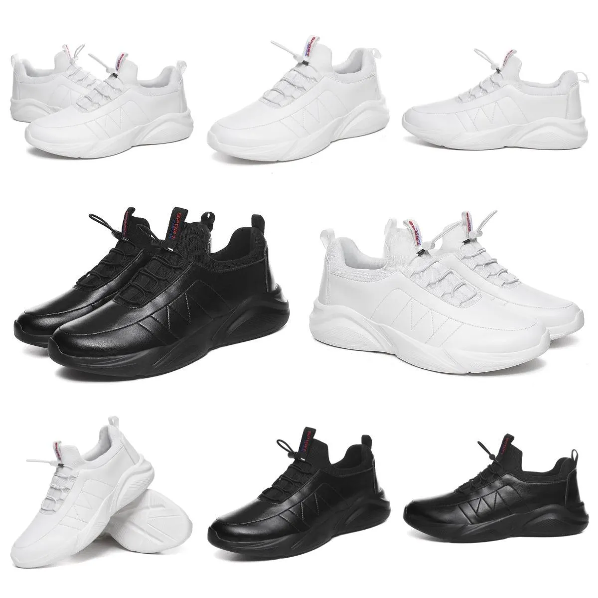 2024 Chaussures de course de haute qualité pour hommes femmes Triple noir blanc plate-forme en cuir baskets de sport baskets pour hommes marque maison