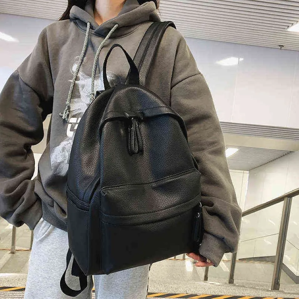 Styl plecaka Baghocodo moda Wysokiej jakości skórzane kobiety PU dla nastolatków szkolna torba na ramię Mochila 220723213v