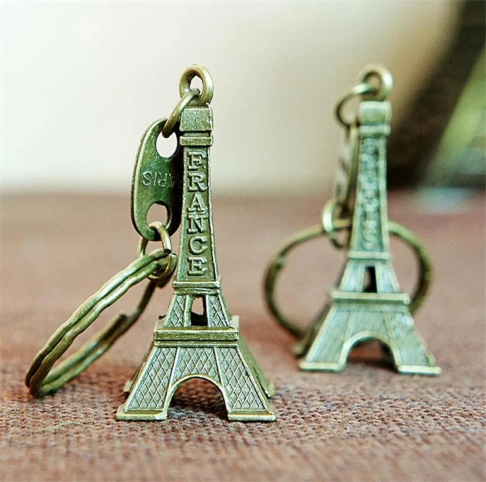 Tour Eiffel porte-clés estampillé Paris France or argent Bronze porte-clés cadeaux mode ST4915944968