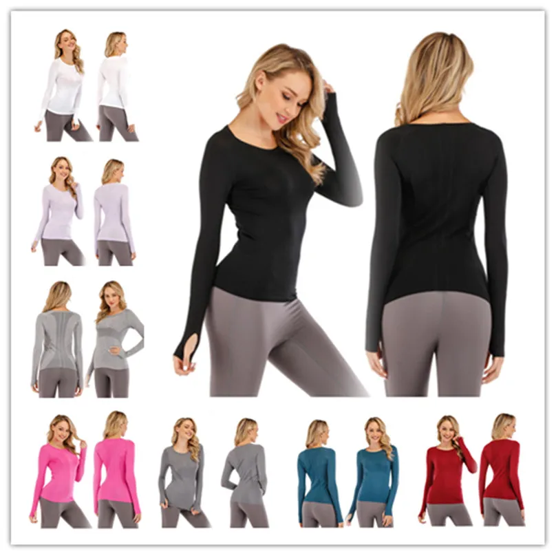 Sport Fitness Laufen Langarm Top Training Freizeit Yoga Damen Langarm Lululemom