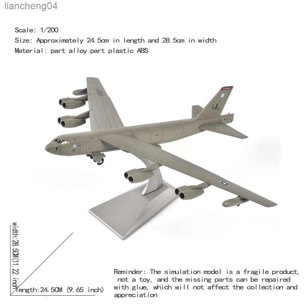 航空機Modle Jason Tutu 1/200スケールアロイモデルダイキャスト航空機モデルB52爆撃機軍事戦闘機B-52ドロップ配送