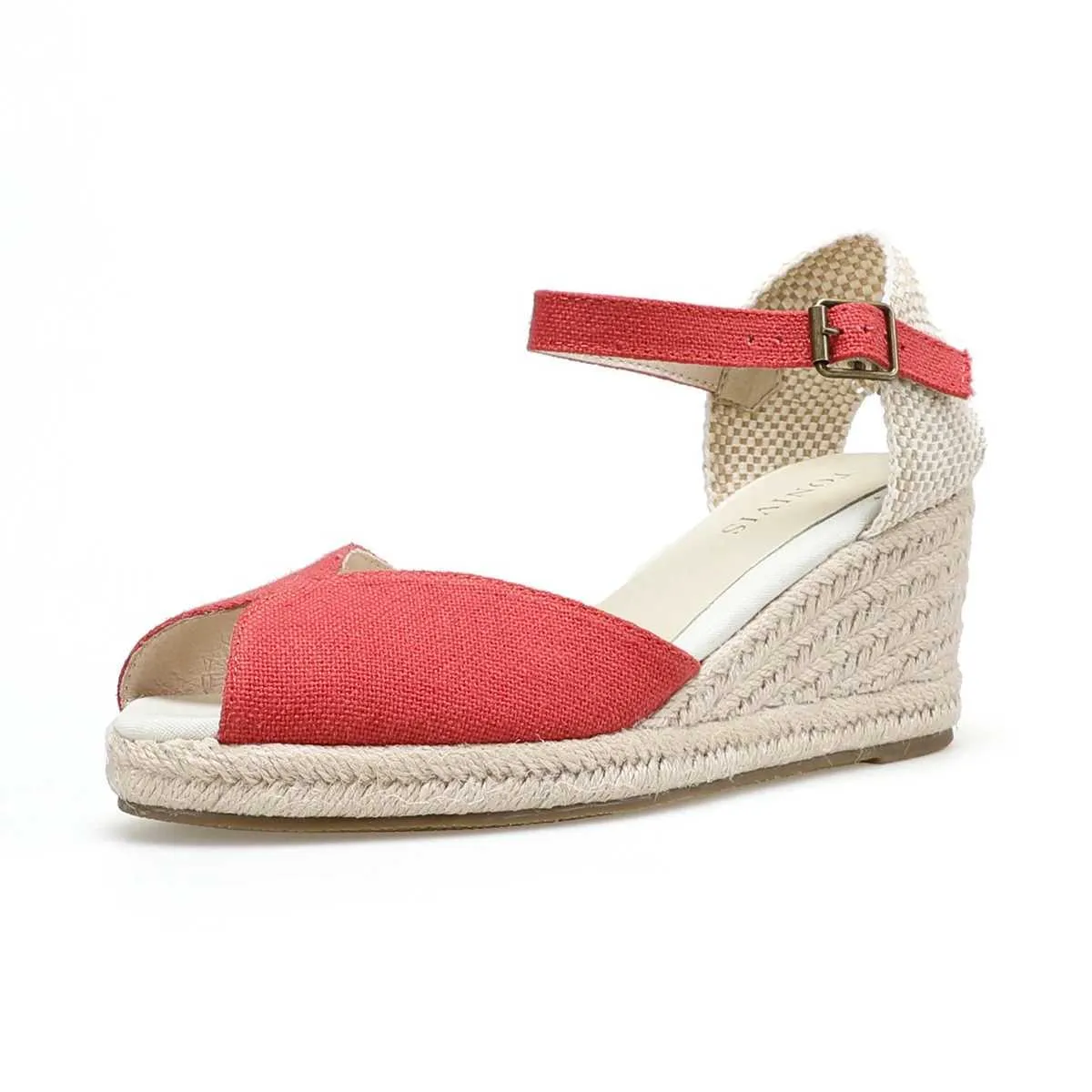 Sandali da donna Espadrillas con zeppa 2022 Sapato Feminino Vendita di canapa 6 cm Sandali aperti casual Sapatos Mulher Sandalias Mujer Elastico J240224