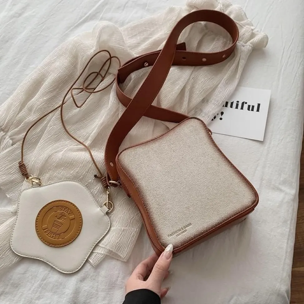 Avondtassen Toast Brood Gebakken Ei Kleine Tas 2021 Mode Vrouwen Wilde Unieke Niche Schouder Messenger Crossbody289j