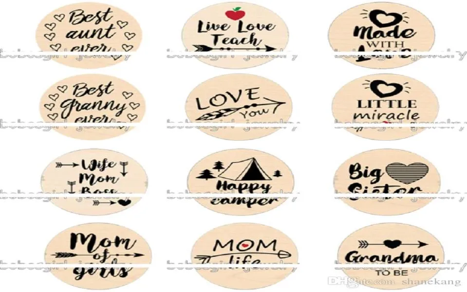 Mixed LOVE MOM GRANMA AUNT TEACH glass snap button Diy jewelry accessories fashion style charm jewelry5775843