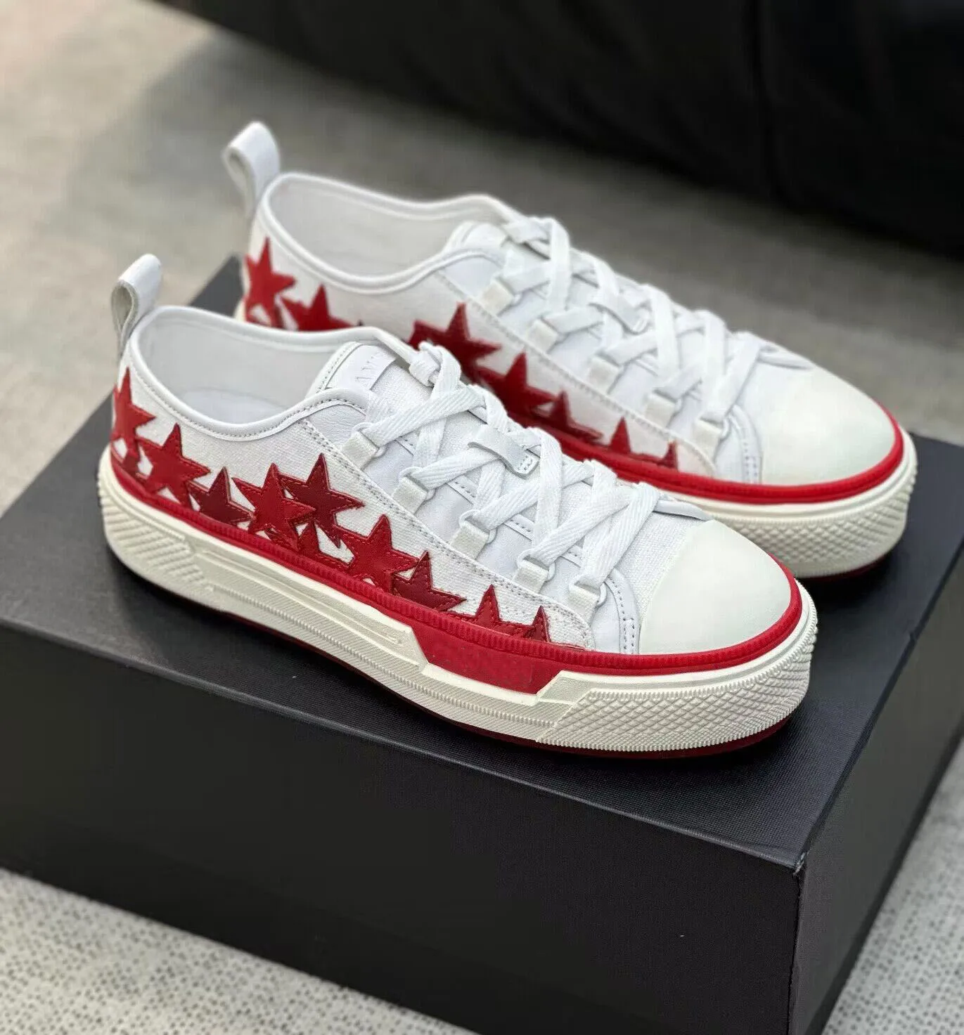 new Elegant Walking Stars Court Low Sneakers Shoes Men Canvas Cotton Top Quality Runer Party Dress Comfort Skateboard Footwear EU38-46 With Box