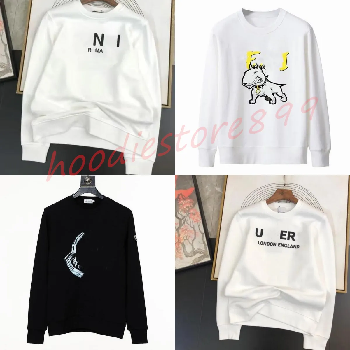 New Designer Mens Sweatshirts Womens Hoodies Men Fashion Sweatshirt Letter Princlovers de impressão de outono Capuz de inverno Tops casuais casaco da moda Tamanho asiático