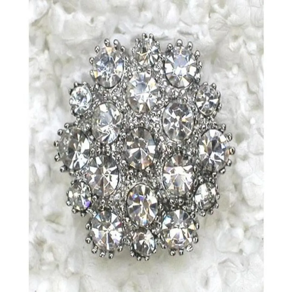 Broche en strass en cristal transparent entier, broche de demoiselle d'honneur, fleur pour fille, mariage, mode fête, bal de promo, broche, bijoux, cadeau C66405422257